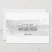 Faire-part Aquarelle Classique Moderne Deux Fiançailles Photo (Dos)