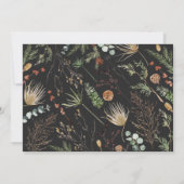 Faire-part Aquarelle d'or de grade photo floral botanique (Dos)