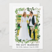 Faire-part Aquarelle Eucalyptus Nous Nous Sommes Mariés Maria (Devant / Derrière)