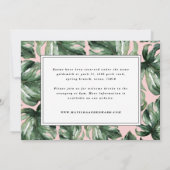 Faire-part Aquarelle feuille de palme feuillage & or détail m (Dos)