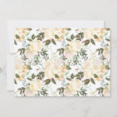 Faire-part Aquarelle Floral Girl Birth (Dos)