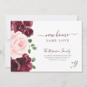 Faire-part Aquarelle florale moderne élégant mouvement (Devant)