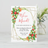 Faire-part Aquarelle Framage de fraises florales Nous avons d (Debout devant)