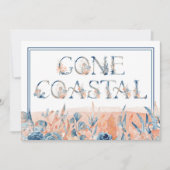 Faire-part Aquarelle Gone Coastal Nous avons déménagé Annonc (Devant)