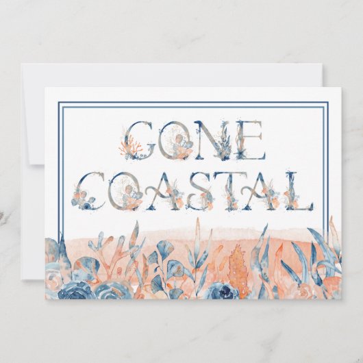 Faire-part Aquarelle Gone Coastal Nous avons déménagé Annonc (Devant)