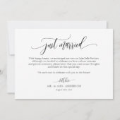 Faire-part Aquarelle Jolie Fleurs De Ressort Juste Marié (Dos)