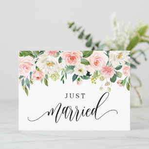 Faire-part Aquarelle Jolie Fleurs De Ressort Juste Marié