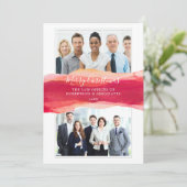 Faire-part Aquarelle légendaire Joyeux Noël Entreprise (Debout devant)