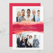 Faire-part Aquarelle légendaire Joyeux Noël Entreprise (Devant / Derrière)