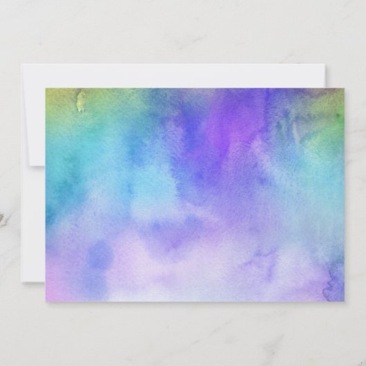 Faire-part aquarelle Mariage Pastel (Dos)