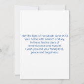 Faire-part Aquarelle Menorah Happy Hanoukka (Dos)