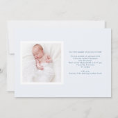 Faire-part Aquarelle mouettes Motif Photo Naissance (Dos)