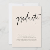 Faire-part Aquarelle noire et or Graduate Casquette Graduate (Dos)