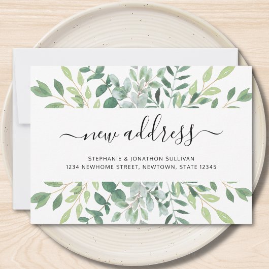 Faire-part Aquarelle Nouvelle adresse Déplacement