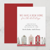 Faire-part Aquarelle Nouvelle Maison Pour Vacances Déménager (Devant / Derrière)