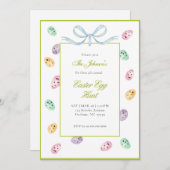 Faire-part Aquarelle OEufs de Pâques Brunch de Pâques (Devant / Derrière)