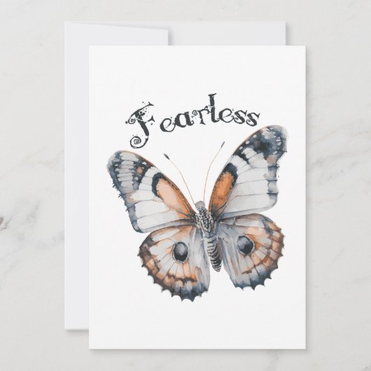Faire-part Aquarelle papillon sans peur Conception graphique, (Devant)