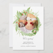 Faire-part Aquarelle Pays Verdure Photo Grossesse (Devant)