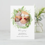 Faire-part Aquarelle Pays Verdure Photo Grossesse (Debout devant)