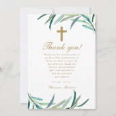 Faire-part Aquarelle Première Sainte Communion Merci photo (Devant)