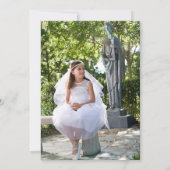 Faire-part Aquarelle Première Sainte Communion Merci photo (Dos)