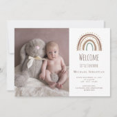 Faire-part Aquarelle Rainbow Boho Photo Sunshine Birth (Devant)