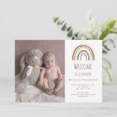 Faire-part Aquarelle Rainbow Boho Photo Sunshine Birth (Debout devant)