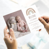 Faire-part Aquarelle Rainbow Boho Photo Sunshine Birth