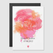 Faire-part aquarelle rose (Devant / Derrière)