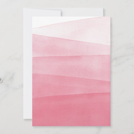 Faire-part Aquarelle rose Photo Collage Graduation (Dos)