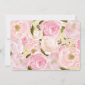 Faire-part Aquarelle Rose rose Photo Annonces de naissance (Dos)