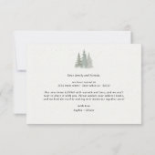 Faire-part Aquarelle Rustique Nous Avons Déplacé Pine Tree Mo (Dos)