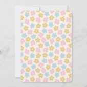 Faire-part Aquarelle simple arc-en-ciel Florale naissance (Dos)