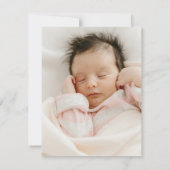 Faire-part Aquarelle Teddy Bear Wreath Photo (Dos)