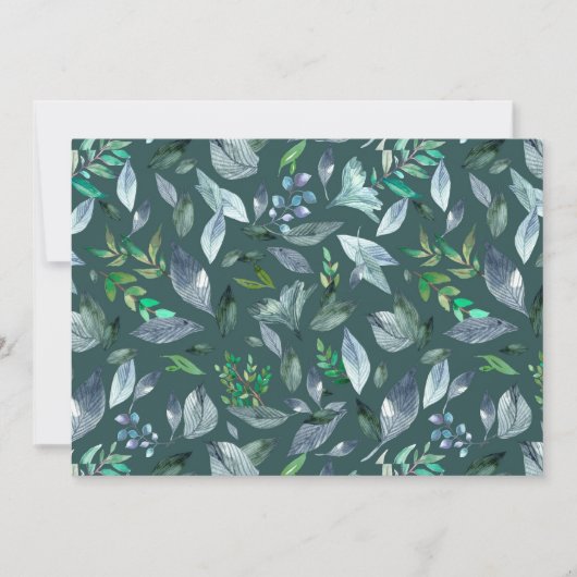 Faire-part Aquarelle tombée feuilles 5 (Devant)