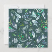 Faire-part Aquarelle tombée feuilles 5 (Dos)