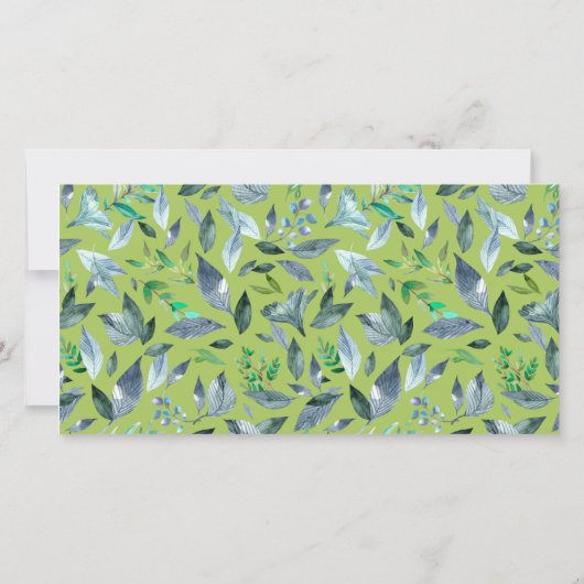 Faire-part Aquarelle tombée feuilles 6 (Dos)