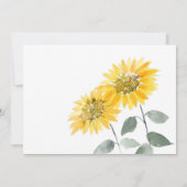 Faire-part Aquarelle tournesol Nous avons bougé (Dos)