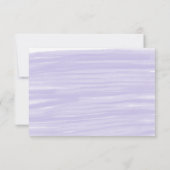 Faire-part Aquarelle violette Chat Coeur animal de compagnie  (Dos)