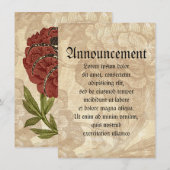 Faire-part Araignée sur fleurs (Devant / Derrière)