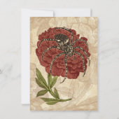 Faire-part Araignée sur fleurs (Dos)