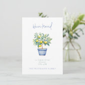 Faire-part Arbre à citron pointé Nous avons déplacé une nouve (Debout devant)