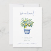 Faire-part Arbre à citron pointé Nous avons déplacé une nouve (Devant)