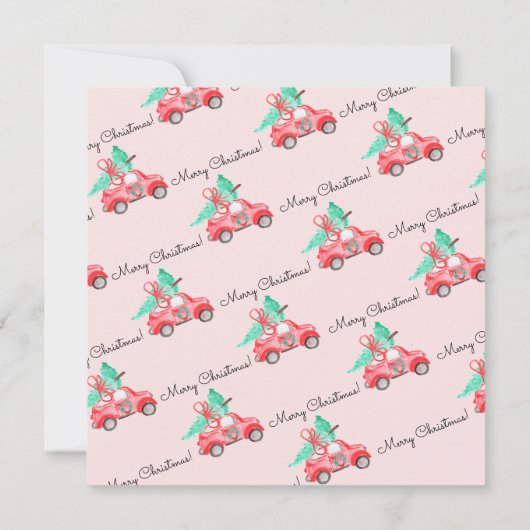 Faire-part Arbre de Noël moderne Nouvelle maison Script de vo (Dos)