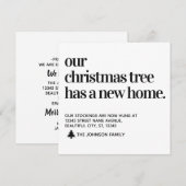 Faire-part Arbre de Noël Nouvelle maison Nous avons déménagé  (Devant / Derrière)