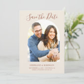 Faire-part Arc Budget Mariage Photo Monogramme Enregistrer La (Debout devant)