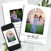 Faire-part Arc de graduation de script élégant moderne photo