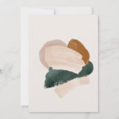 Faire-part Arc de Noël abstrait photo vert moderne (Dos)