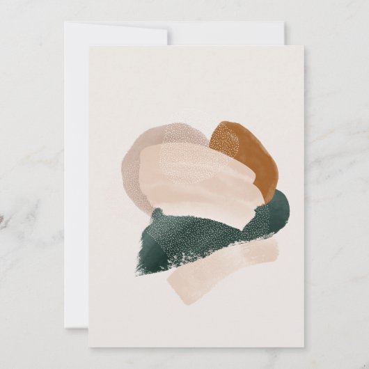 Faire-part Arc de Noël abstrait photo vert moderne (Dos)