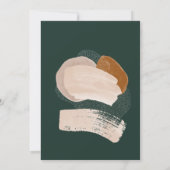 Faire-part Arc de Noël abstrait photo vert moderne (Dos)